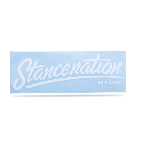 StanceNation SN logo Sticker White
